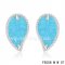 Cheap Van Cleef & Arpels Sweet Alhambra Leaf Earrings White Gold,Turquoise